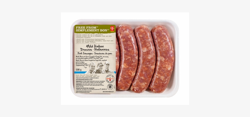 Pc Free From Mild Italian Pork Sausages - President's Choice Italian Sausage, transparent png