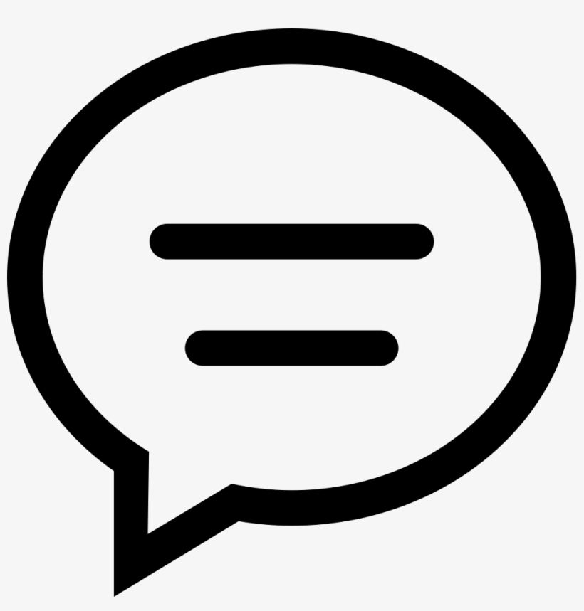 Chat Comment Oval Speech Bubble With Text Lines Comments - Chat Icon, transparent png
