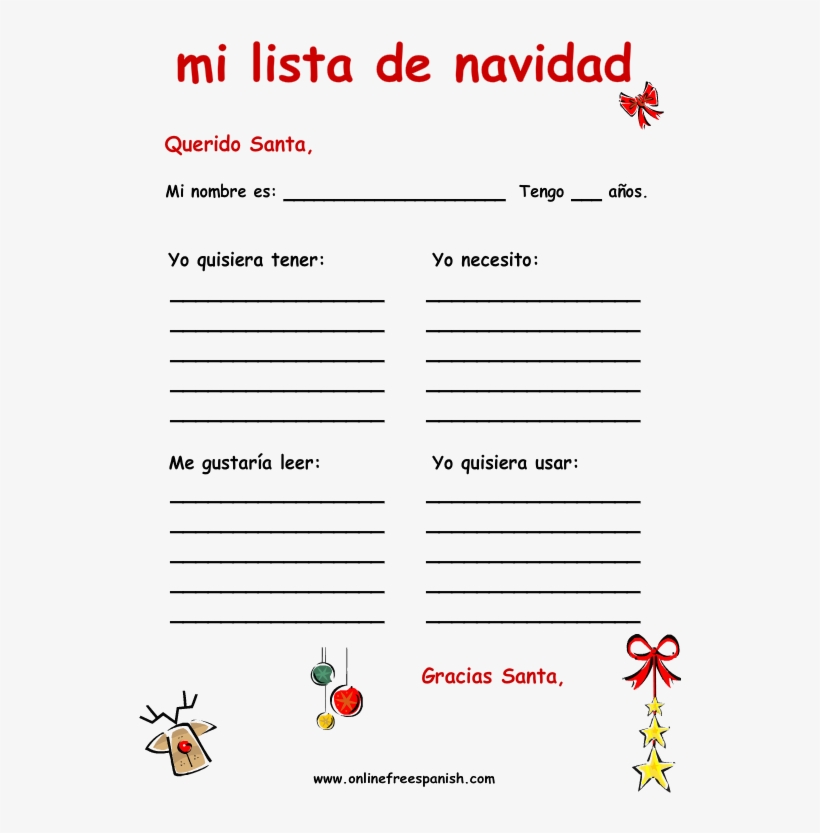 Mi Lista De Navidad Impresión Gratis My Christmas Wish - Christmas Day, transparent png