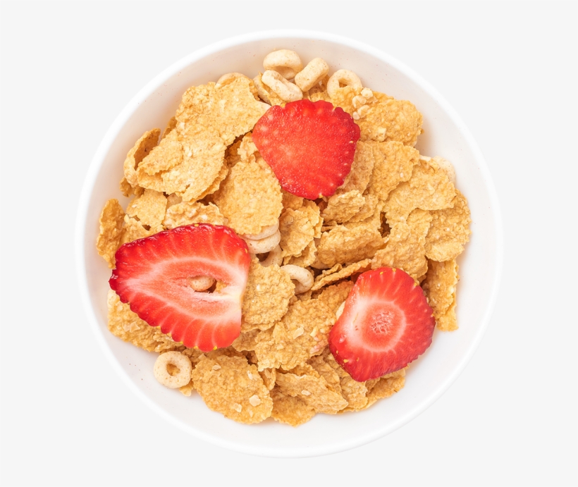 Corn Flakes And Strawberry - Food, transparent png