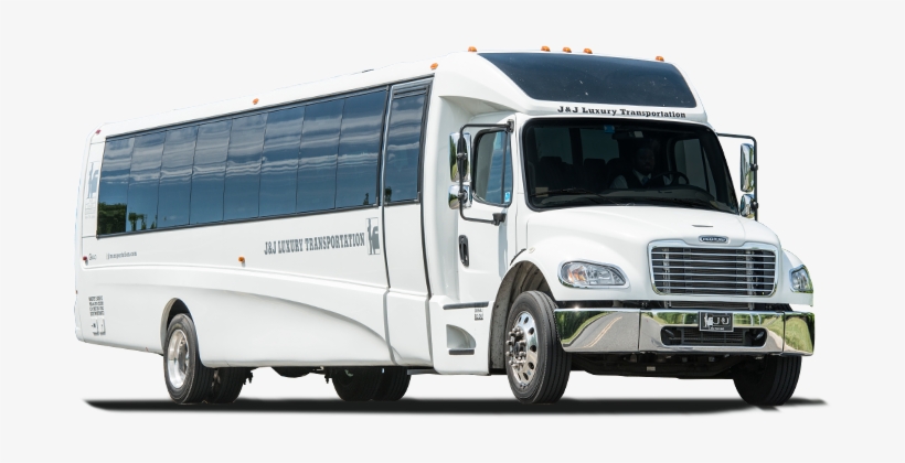 White Freightliner 35 Passenger Bus - Bus, transparent png