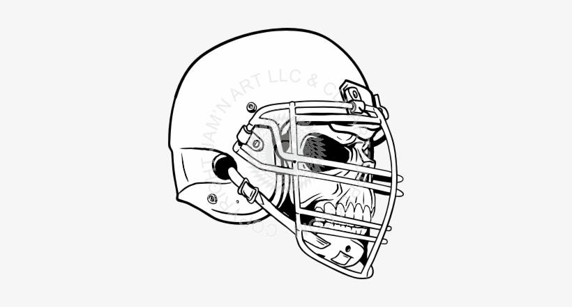 Skull Wearing Football Helmet, transparent png