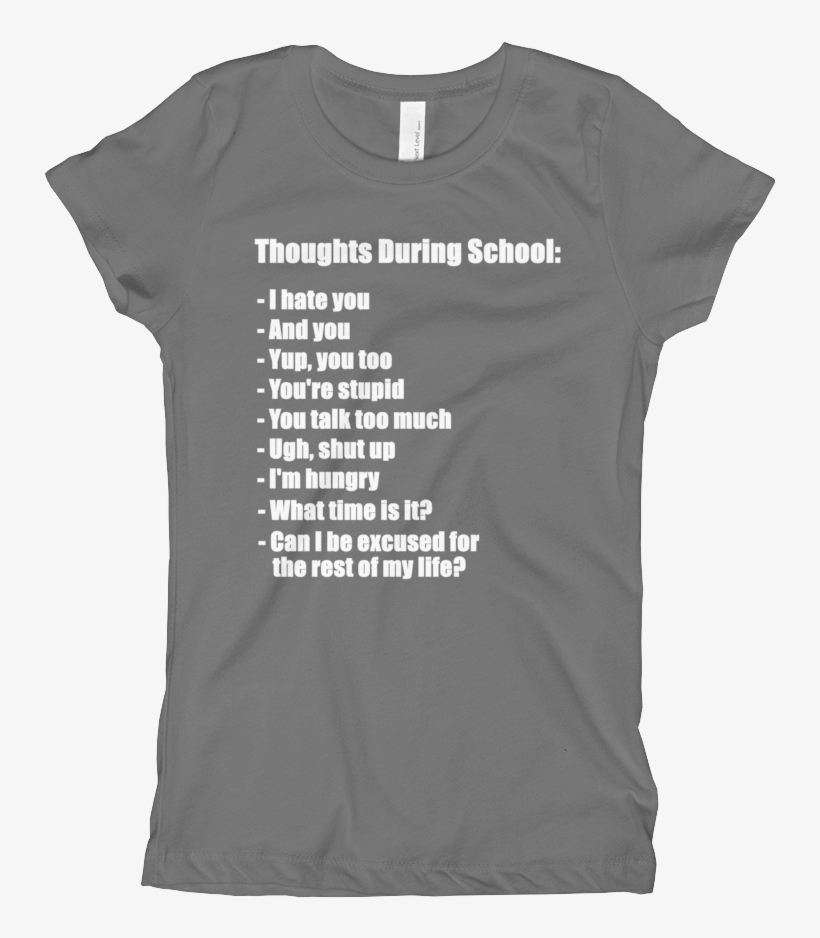 School Thoughts Shirt, transparent png