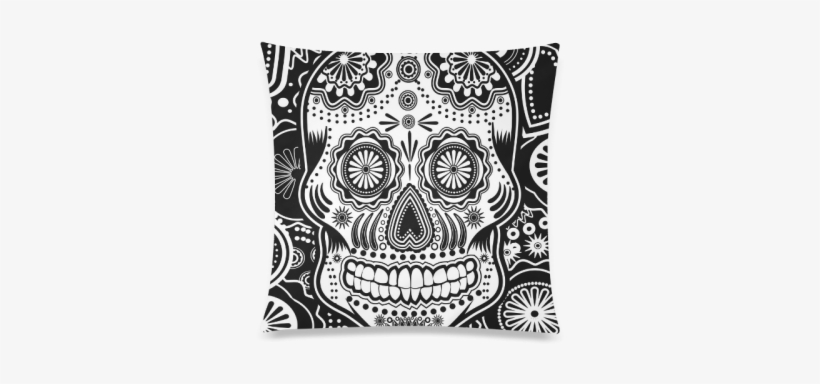 Sugar Skull Custom Zippered Pillow Case - Coque Pour Samsung Galaxy Note - Sugar Skull, Black, transparent png
