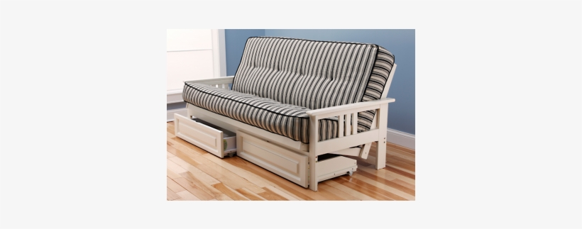 Monterey - White Frame Futon With Arms, transparent png