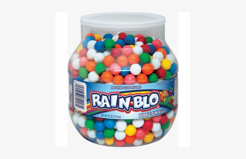 Rainblo Gum Asst'd - Gumballs Rain Blo, transparent png