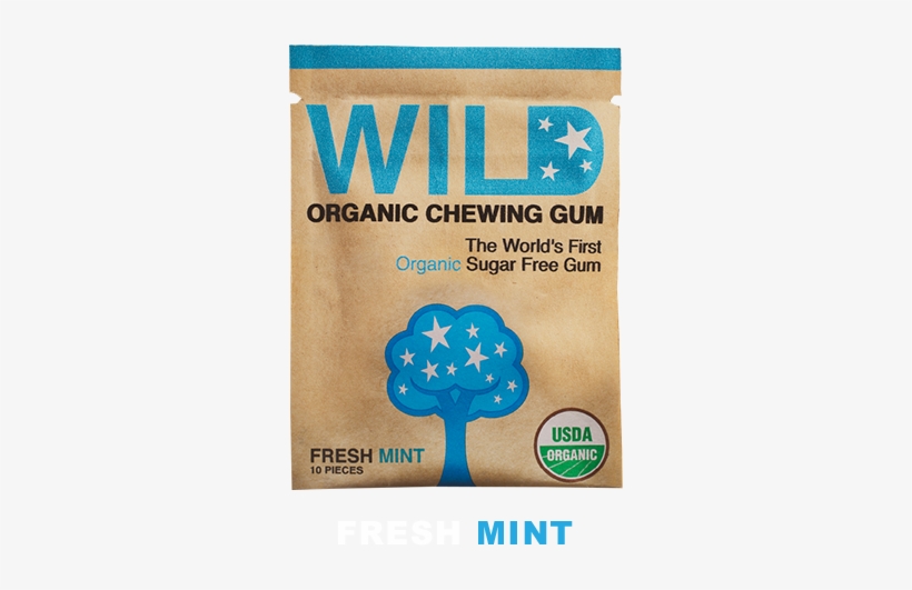 Fresh Mint Wild Organic Chewing Gum - Organic Certification, transparent png