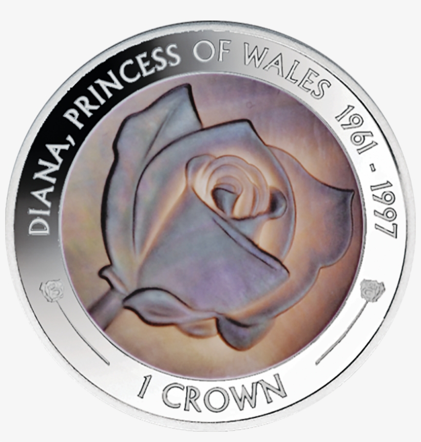 Above, The Silver Coin With Mother Of Pearl Inlay - Death Of Princess Diana 2017 Mother Of Pearl Rose Silver, transparent png