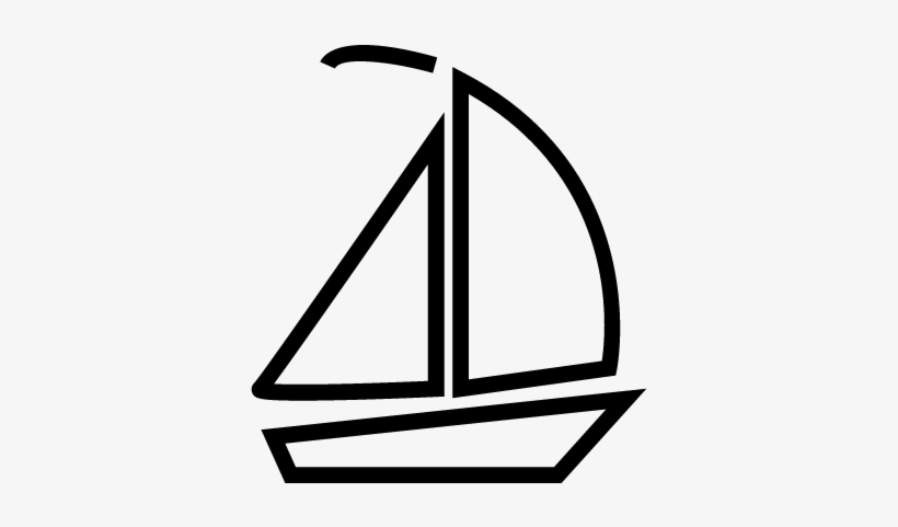 Boat Vector - Outline Of A Boat, transparent png