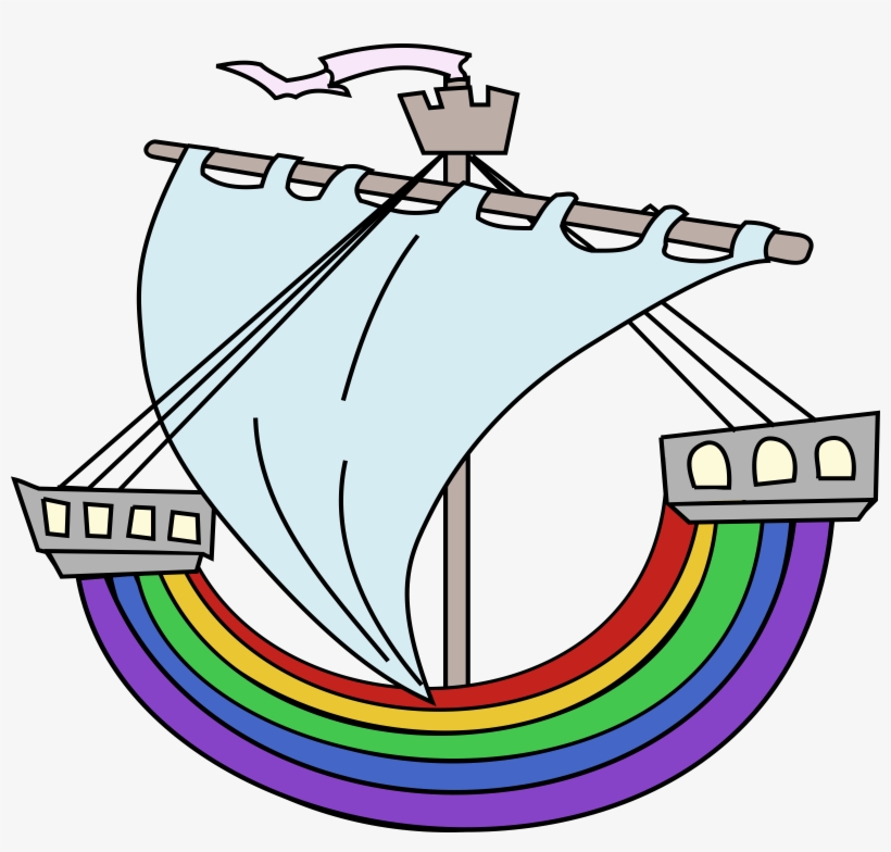 Rainbow Boat Vector Clipart Image - Facultad De Derecho Unprg, transparent png