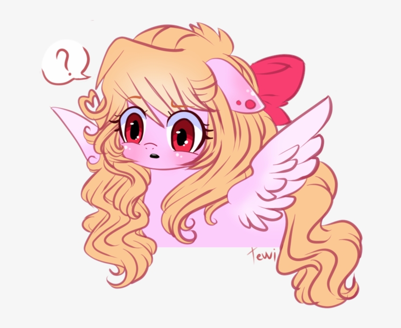 Tewi-kun, Oc, Oc Only, Question Mark, Ribbon, Safe - Cartoon - 800x600 ...