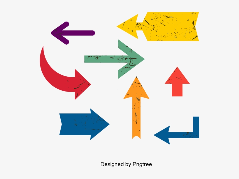Simple Cartoon Direction Arrow Design, Simple, Direction, - Cartoon, transparent png
