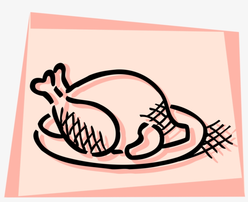 Vector Illustration Of Roast Poultry Fowl Turkey Or - Chicken Tandoori Images Clipart, transparent png