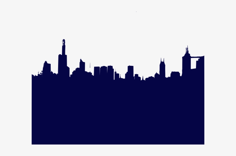 City Skyline Silhouette, transparent png