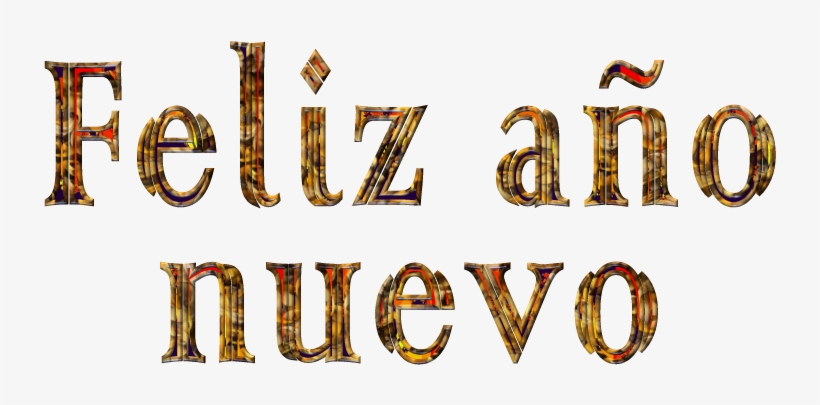 Letras De Feliz Año Nuevo - Calligraphy, transparent png