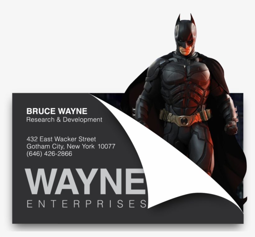 Bruce Wayne Business Card Clipart Batman Bane Wayne - Js Batman, The Dark Knight Rises Cardboard Cutout Lifesize, transparent png