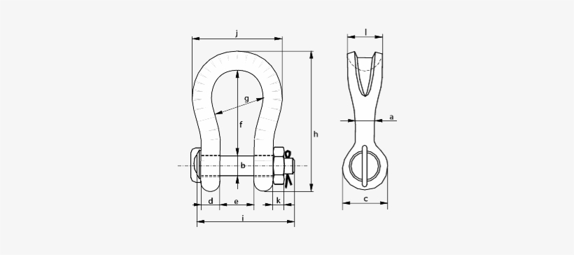 13010600 / P-6033 Harpsluiting Mb "sling Shackle" Green - Shackle, transparent png