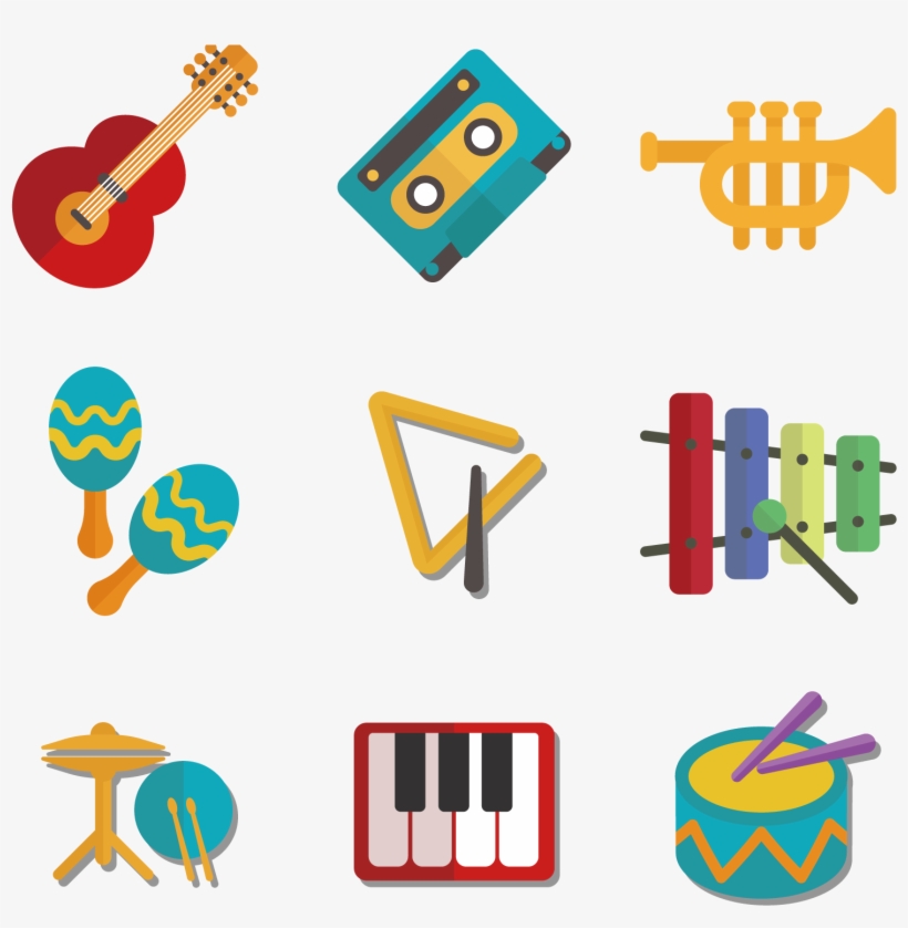 Musical Instrument Guitar Clip Art - Instrumentos Musicais Palavra Cantada Png, transparent png
