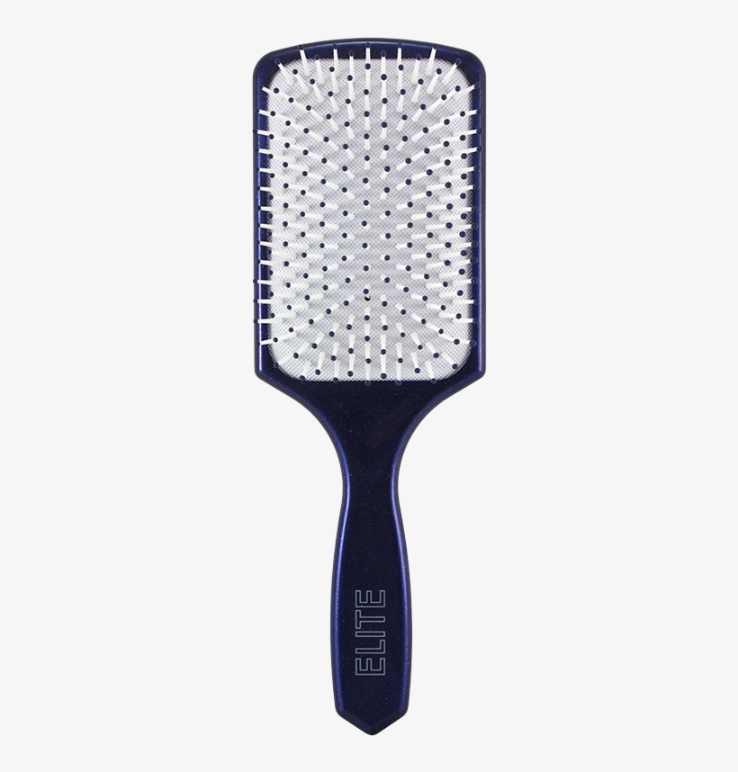 Elite Glitter Paddle Brush With White Pad - Hairbrush, transparent png