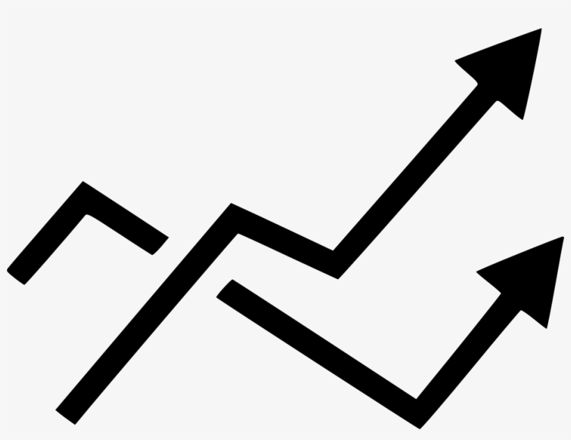 Line Chart Report Analytics Statistic Increase Arrow - Statistic Arrow Png, transparent png