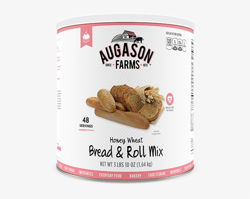 Augason Farms® Honey Wheat Bread & Rolls - Augason Farms Emergency Food Honey Wheat Bread, transparent png