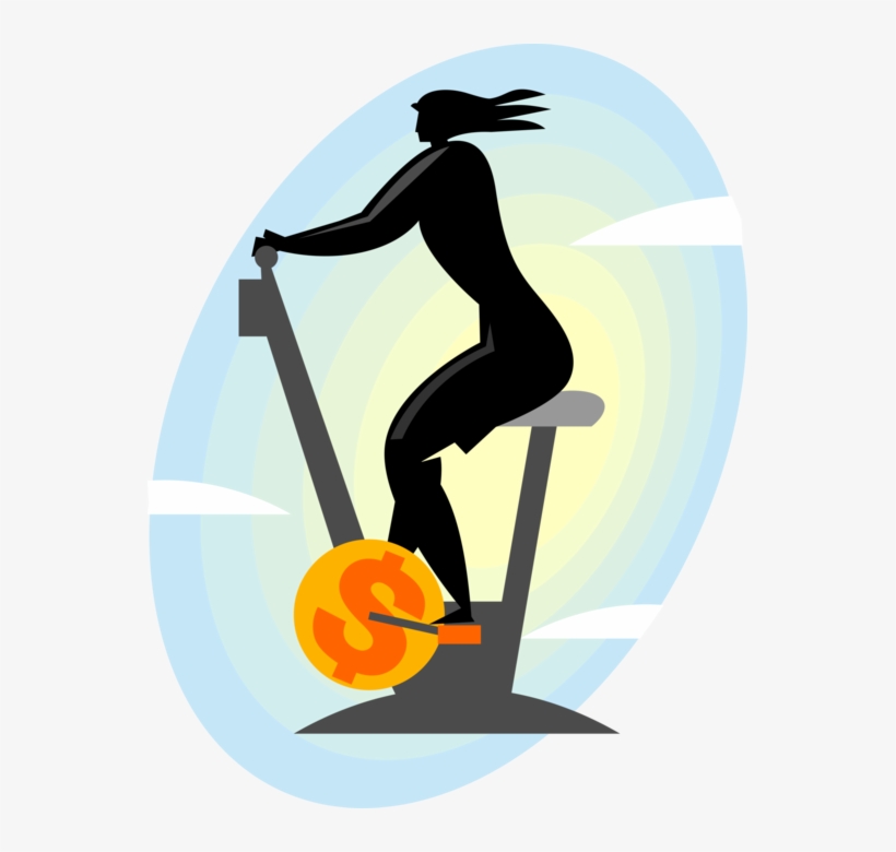 Vector Illustration Of Businesswoman Works Out On Exercise - Racing, transparent png