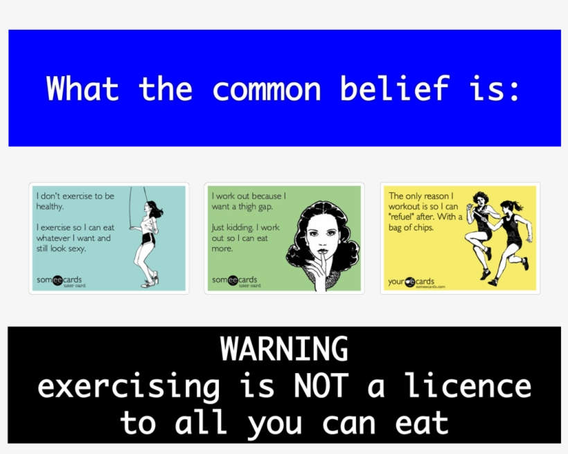 Adding To Those Misbeliefs That Exercising Is A Licence - Poster, transparent png