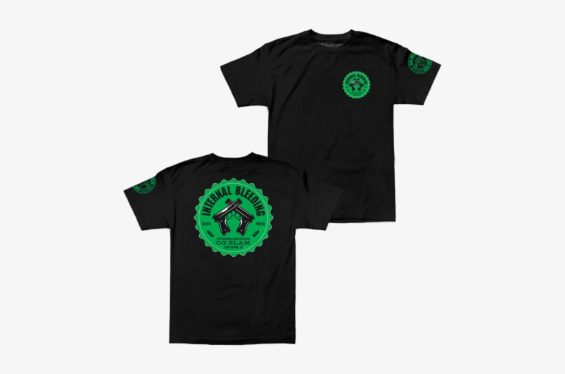 Internal Bleeding "crossed Pistols" Shirt - Shirt, transparent png