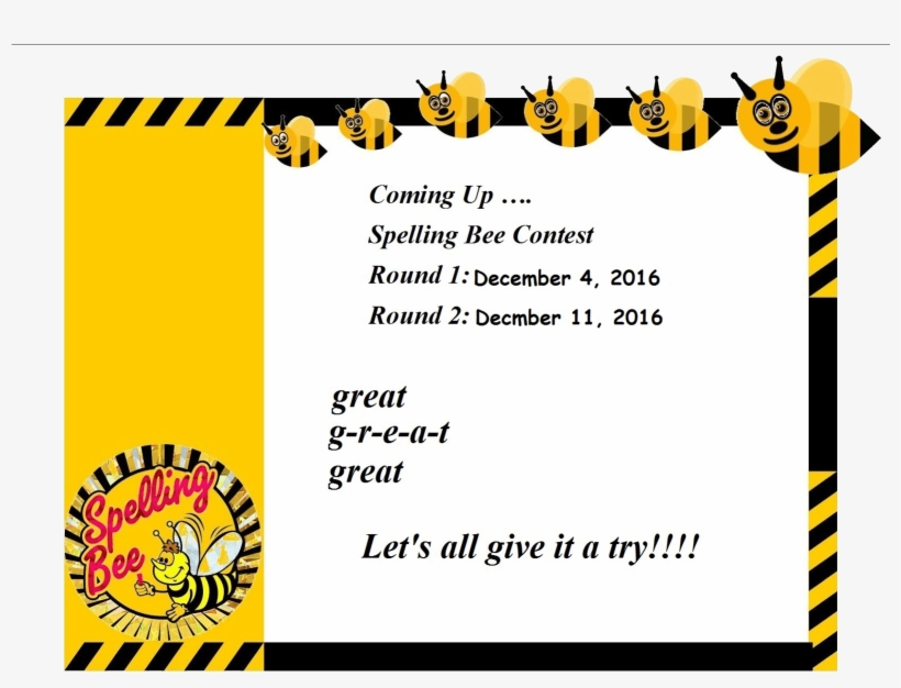 Event Properties - Spelling Bee Border, transparent png