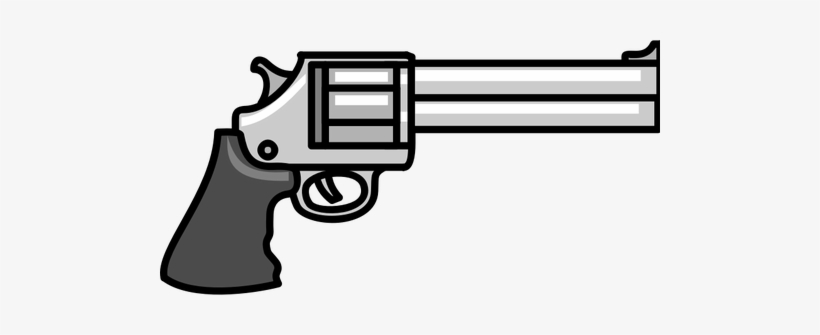 Pistol Clipart Simple - Revolver Clipart, transparent png