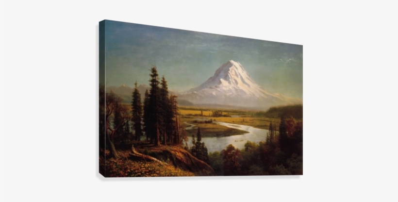 Mount Rainier Canvas Print - Albert Bierstadt Most Famous Painting, transparent png