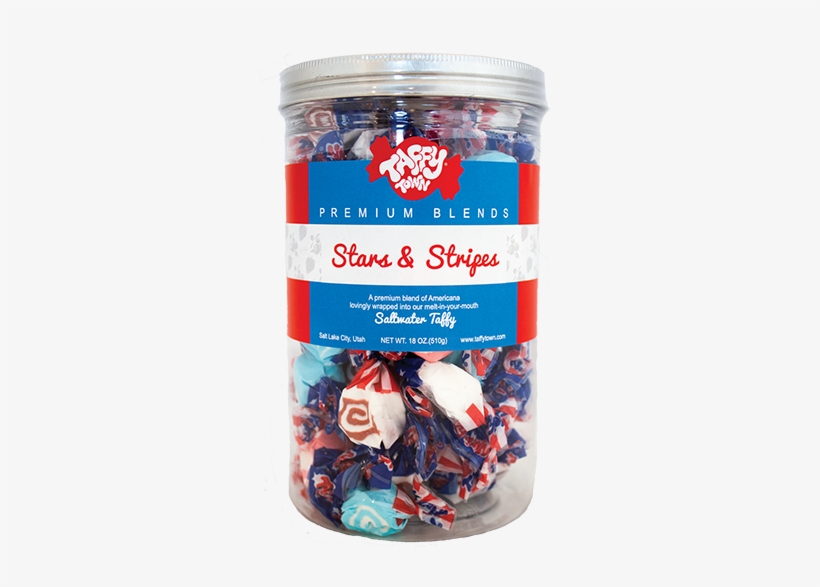 Stars & Stripes Gift Jar - Taffy Town Gourmet Salt Water Taffy Gift Jars, 18 Ounces, transparent png