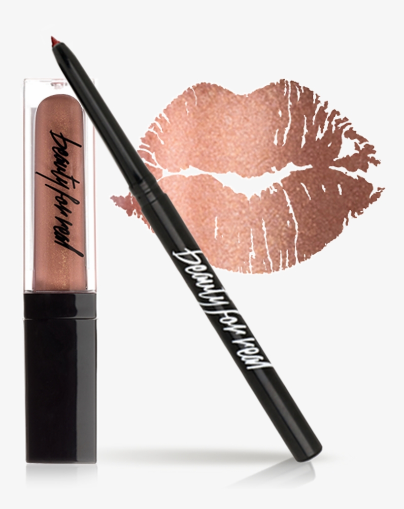 Beauty For Real - Beauty For Real Lip Duo Set - Lip Gloss Lip Liner Set, transparent png