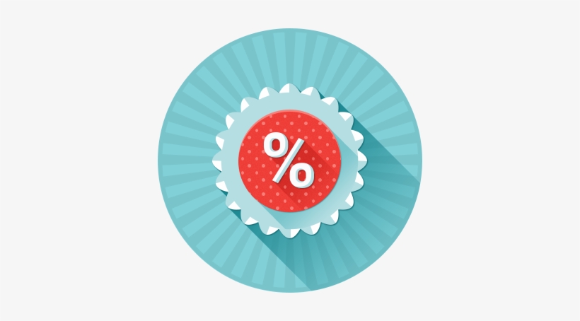 %, Badge, Emblem, Discount, Deduction, Price, Price - Discount Icon Flat Png, transparent png