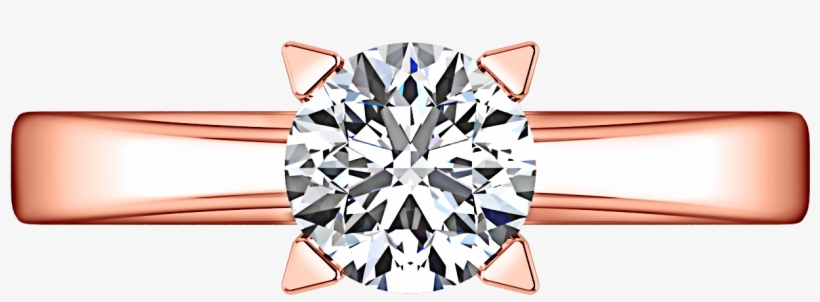 Solitaire Engagement Ring Icon 14k Rose Gold - Round Diamond Pave Engagement Ring Eden 14k White Gold, transparent png