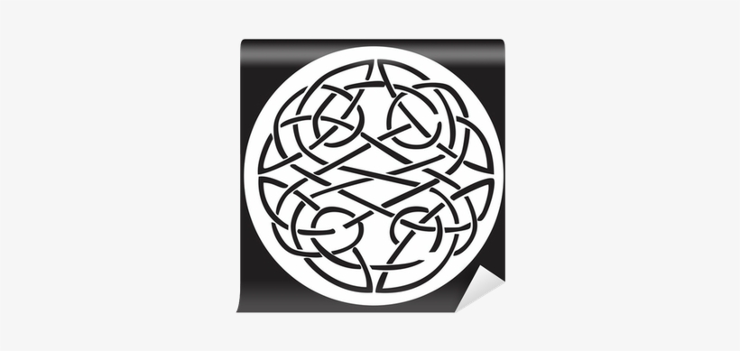 A Celtic Knot And Pattern In A Circle Design Wall Mural - Game Of Thrones Sigil Throw Blanket, transparent png