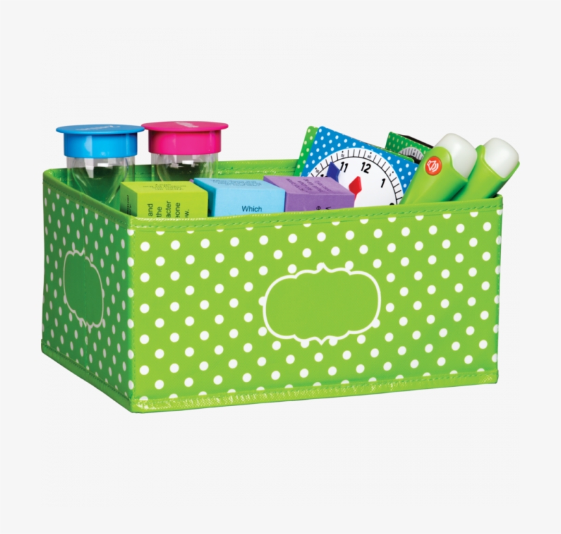 Teacher Created Resources Aqua Polka Dot Small Storage, transparent png