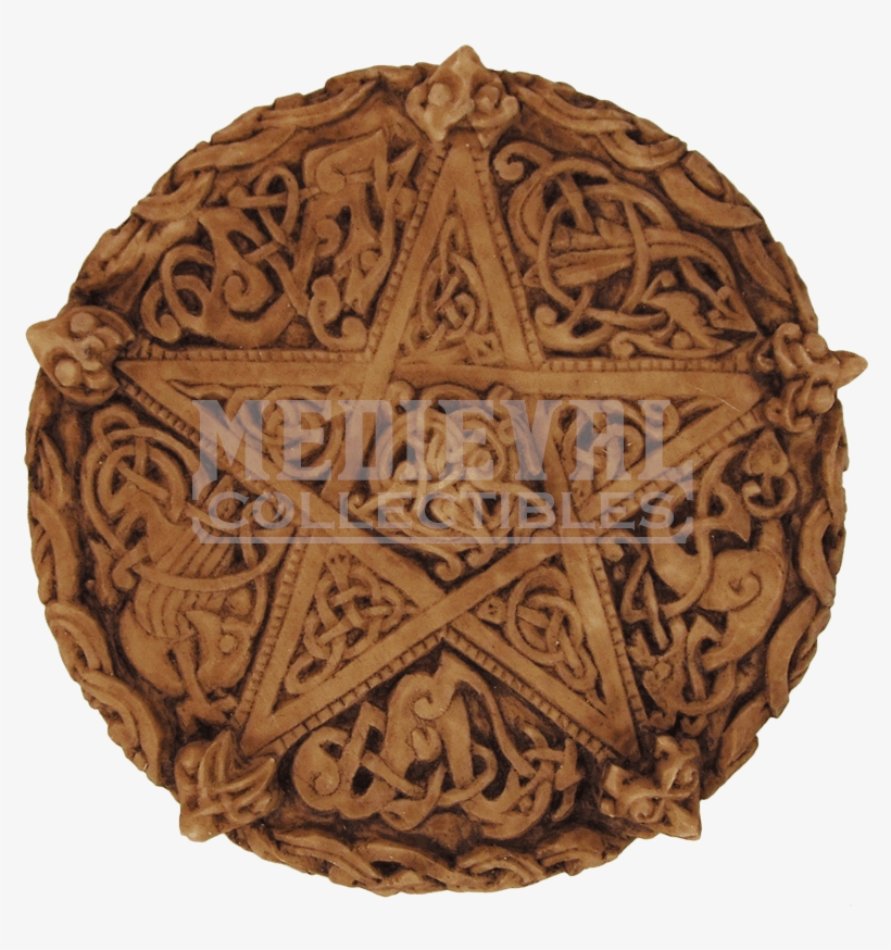 Celtic Knotwork Pentacle Plaque - Celtic Knotwork Pentacle Wood Finish Plaque - 5 Inches, transparent png