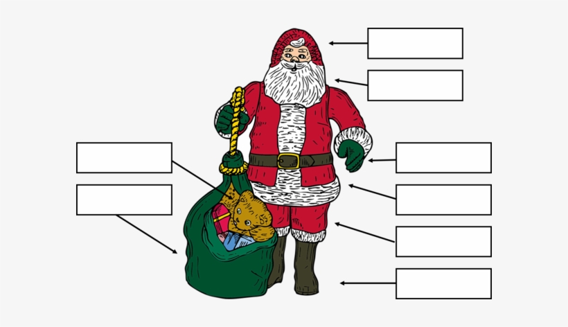 Look At The Picture Of Santa Claus - Santa With Bag, transparent png