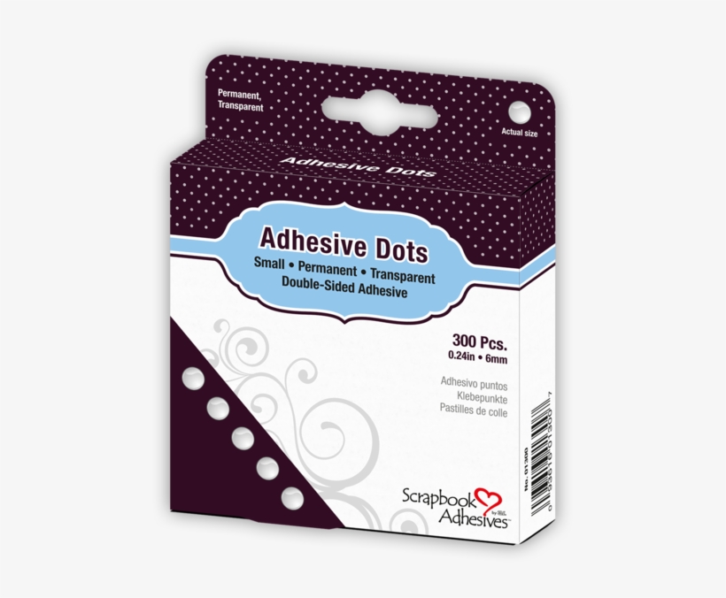 Dodz Small Adhesive Dots - 3l 1605 Scrapbook Adhesives Mounting Squares 500/pkg, transparent png