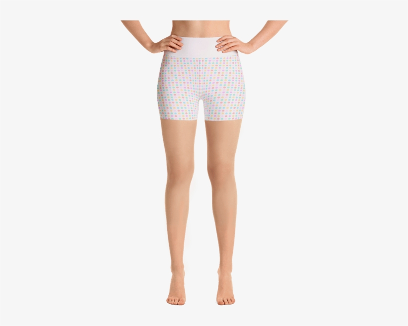Elegant Multicolored Dots Yoga Short Pants With A Small - Yoga Pants, transparent png