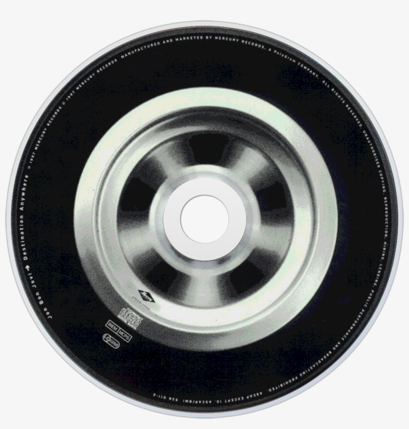 Jon Bon Jovi Destination Anywhere Cd Disc Image - Circle, transparent png