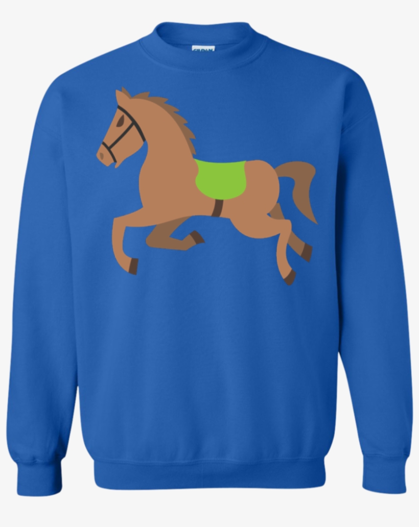 Galloping Horse Emoji Sweatshirt - Artix Plush Football Mom Pink Birthday Christmas Gift, transparent png
