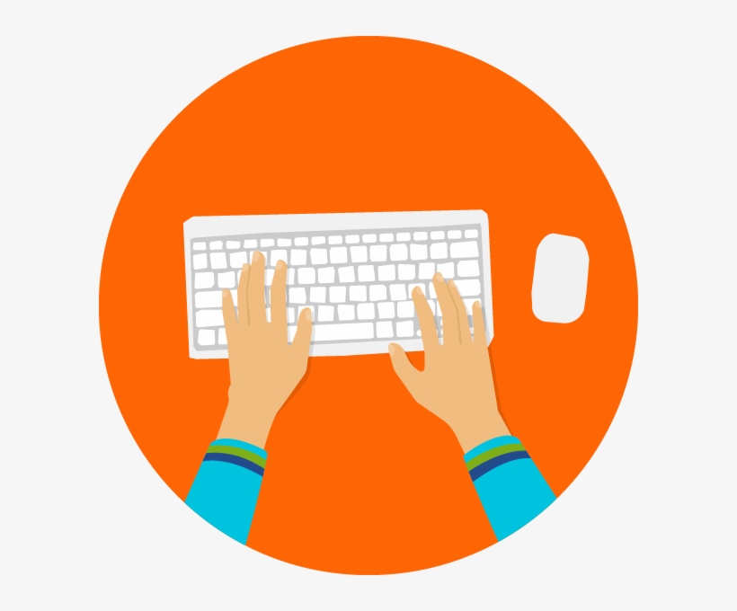 Hand Tastatur Circle Sgberlin - Typing Png, transparent png