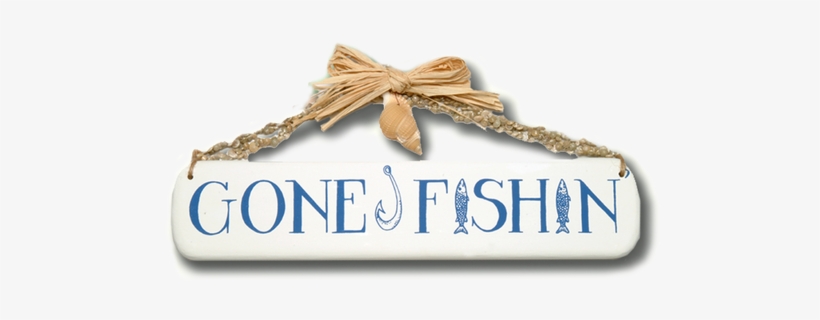 Gone Fishing Wooden Sign - Gift Wrapping, transparent png