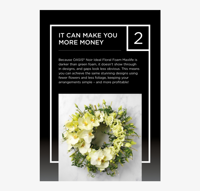 Oasis® Noir Ideal Floral Foam Maxlife With Naylorbase® - Bouquet, transparent png