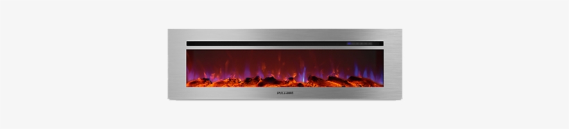 60" Built-in Electric Fireplace Stainless Steel - Stainless Steel 60 Electric Fireplace, transparent png