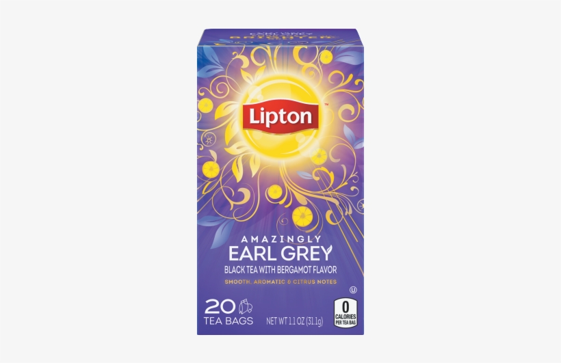 Lipton Black Tea Bags Amazingly Grey - Lipton Tea Amazingly Grey Tea Bags, transparent png