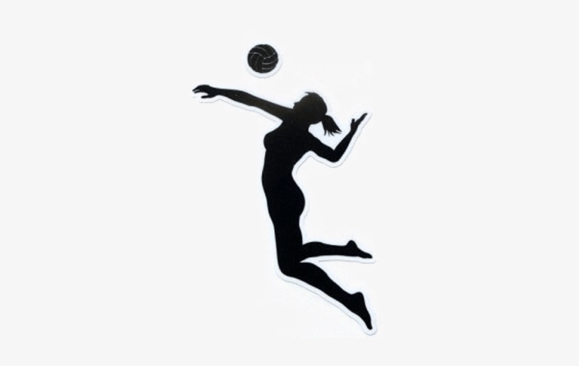 Volleyball Spike Silhouette Png, transparent png