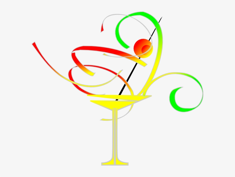 How To Set Use Red Green Martini Clipart - Martini, transparent png
